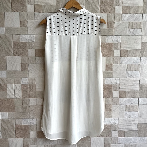 Knee length buttoned down georgette shirt dress - Picture 3 of 5